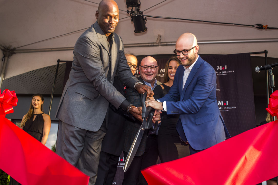 Michael Jordan handshake at opening